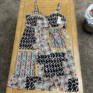 INC International Concepts NWT Black and White Print Sundress 2x